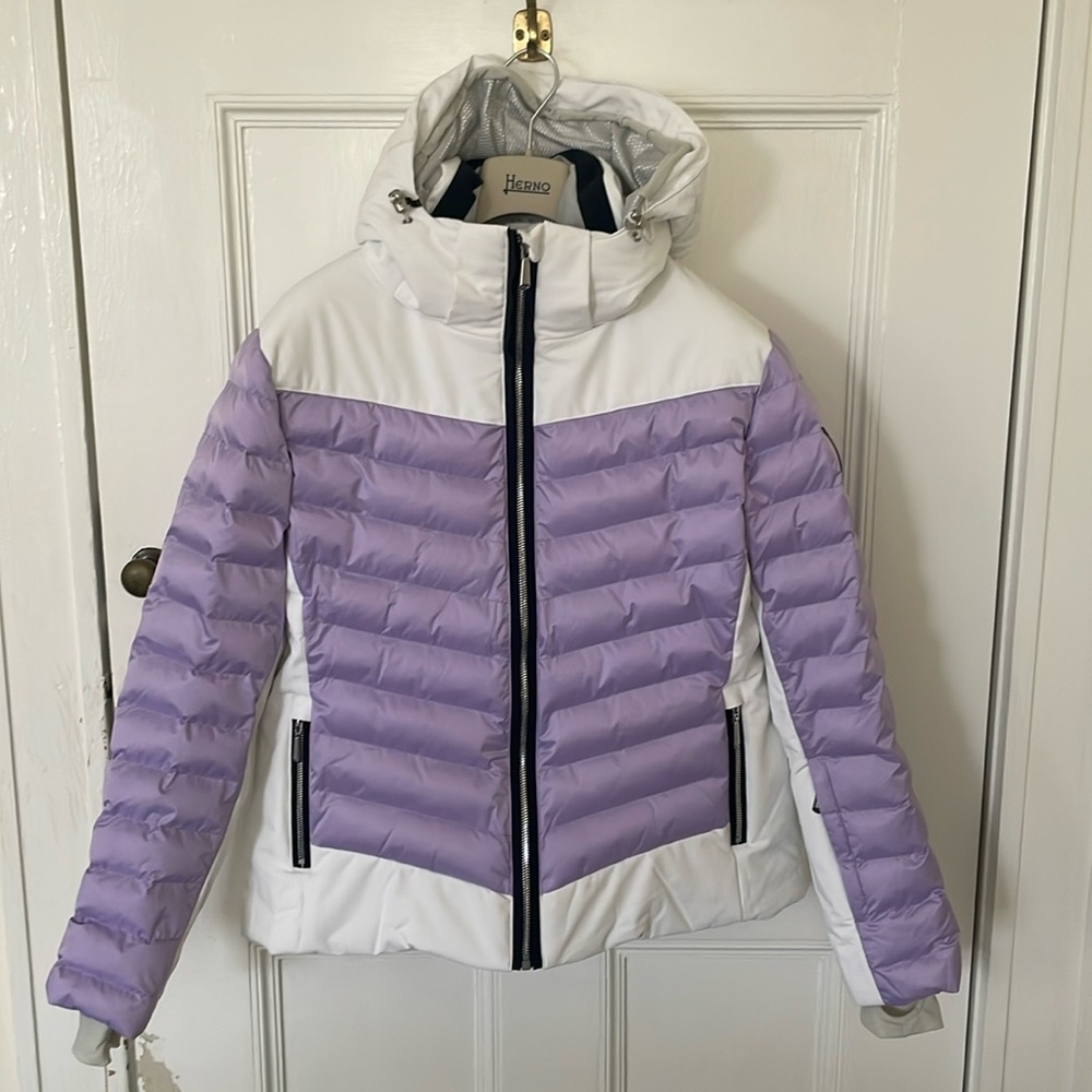 Sunice Layla Quilted Ski Jacket White & Lavender, sz 14